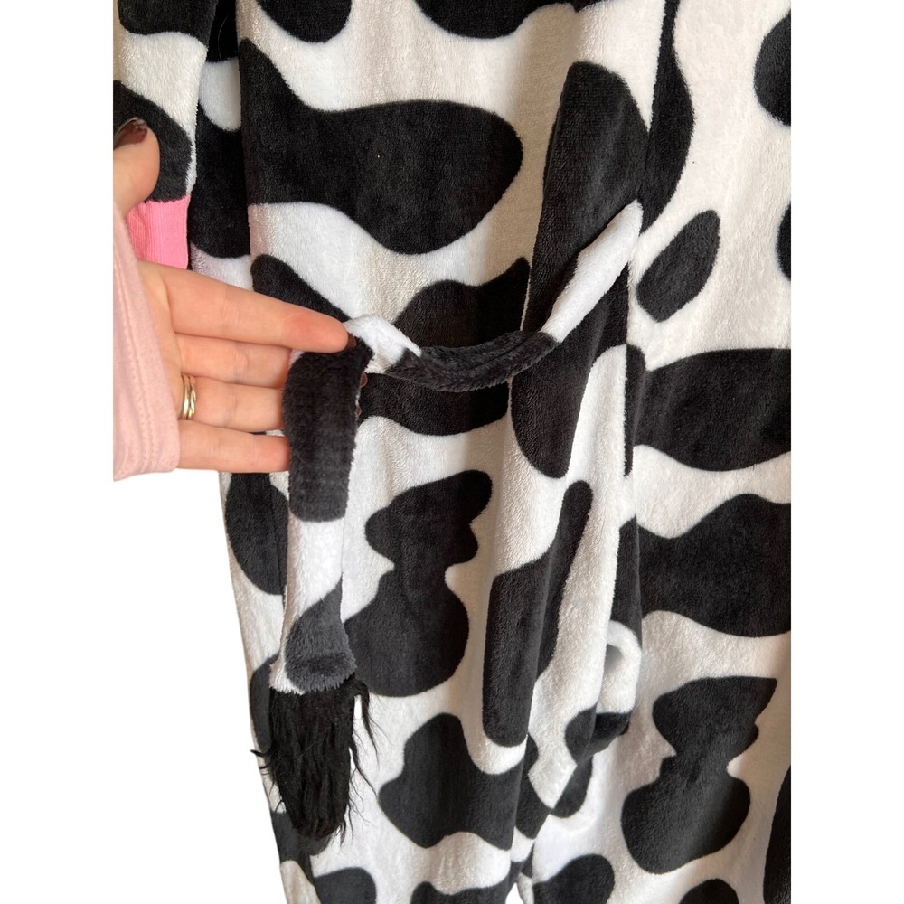 Women's Cow Print Hooded One Piece Pajamas‎ Sleepwear Size 2X 18W 20W - Picture 8 of 8
